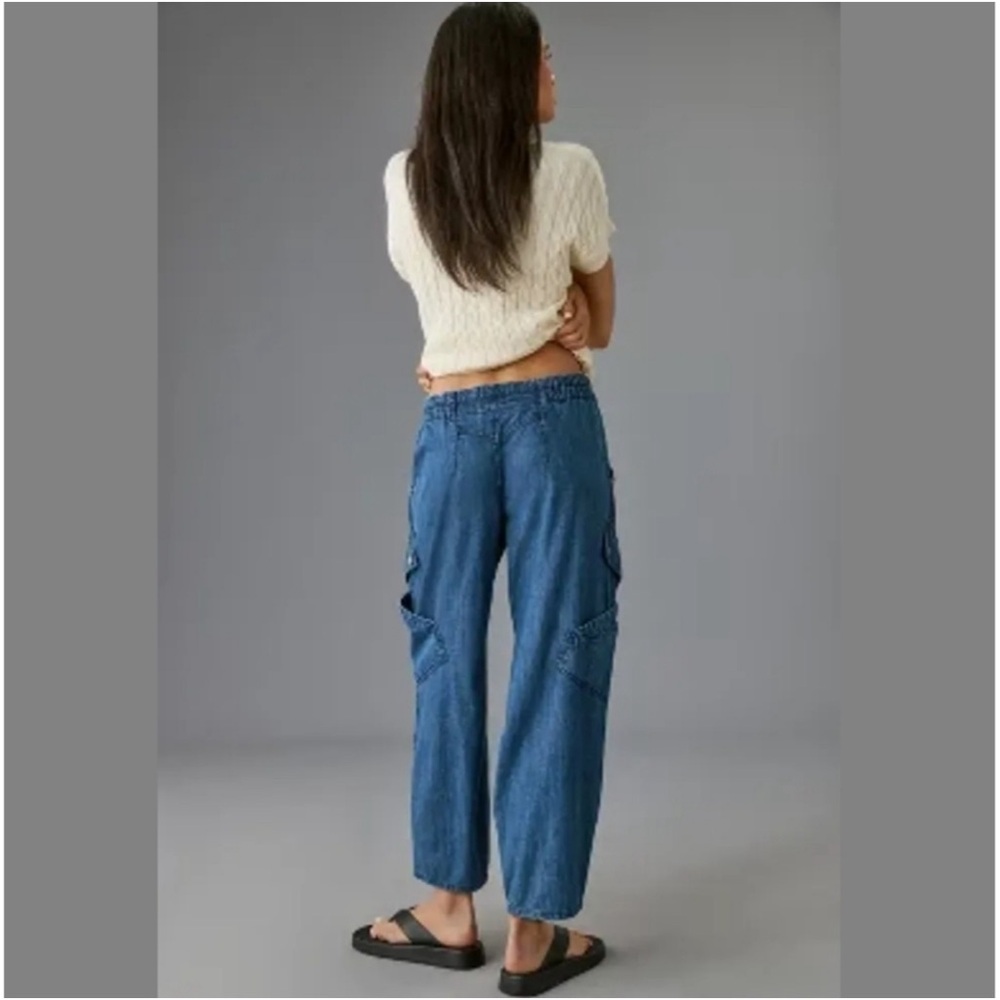 Pilcro Wide-Leg Flare Jeans in Blue - Picture 2 of 9